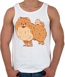 printfashion Pomerániai törpespicc - Férfi atléta - Fehér (8045755)