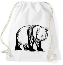 printfashion Panda fa - Sportzsák, Tornazsák - Fehér (1557163)