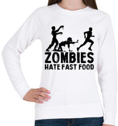 printfashion Zombies hate - Női pulóver - Fehér (14055540)