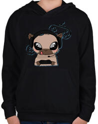 printfashion Kenny, a capybara gamer - Gyerek kapucnis pulóver - Fekete (14653176)