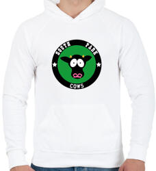 printfashion south park cows - Férfi kapucnis pulóver - Fehér (15120559)