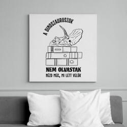 printfashion A dinoszauruszok nem olvastak - Vászonkép - Fehér (7261111)