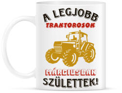 printfashion Traktoros szülinapja március - Bögre - Fehér (5750554)