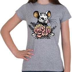 printfashion Egér tetoválás - Női póló - Sport szürke (13860324)