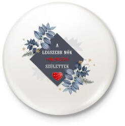 printfashion Legszebb nők március - Kitűző, hűtőmágnes - Fehér (3089474)