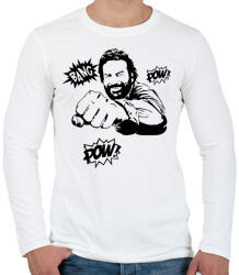 printfashion Bud Spencer - Férfi hosszú ujjú póló - Fehér (12352792)