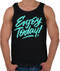 printfashion Élvezd a mát! - Férfi atléta - Fekete (2378008)