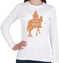 printfashion Best in the west - Női hosszú ujjú póló - Fehér (7499625)