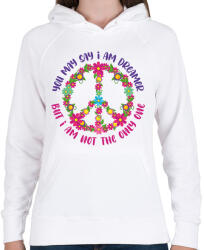 printfashion You may say i am dreamer - Női kapucnis pulóver - Fehér (7106736)
