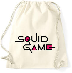 printfashion SQUID GAME fekete felirat - Sportzsák, Tornazsák - Natúr (5479631)