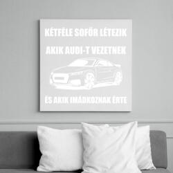 printfashion Kétféle sofőr létezik, akik audit vezetnek és akik imádkoznak érte - Vászonkép - Fehér (13341275)