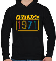 printfashion 1971 - Férfi kapucnis pulóver - Fekete (13125232)