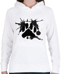 printfashion Farkas talp - Női kapucnis pulóver - Fehér (1435911)