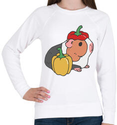 printfashion Tengerimalac paprikával - Női pulóver - Fehér (13881439)