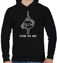 printfashion Trust no one - Férfi kapucnis pulóver - Fekete (16759598)