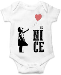 printfashion Be nice - Banksy graffiti - Baba Body - Fehér (7100628)