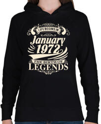 printfashion 1972 Január - A legenda megszületett - Női kapucnis pulóver - Fekete (796744)