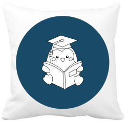 printfashion Pingvines diplomás minta - Párnahuzat, Díszpárnahuzat - Fehér (6343814)