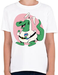 printfashion Húsvéti dínó - Gyerek póló - Fehér (8046321)