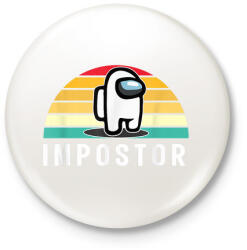 printfashion Vintage Impostor - Among us - Kitűző, hűtőmágnes - Fehér (4004539)