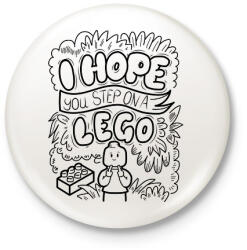printfashion I hope you step on a lego - Kitűző, hűtőmágnes - Fehér (16468607)
