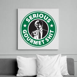 printfashion Sh*tbucks - Vászonkép - Fehér (6628894)