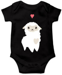 printfashion Alpaca - fehér - Baba Body - Fekete (5315844)