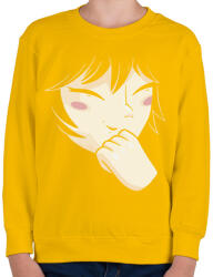 printfashion arc - stilizált - Gyerek pulóver - Sárga (5641785)