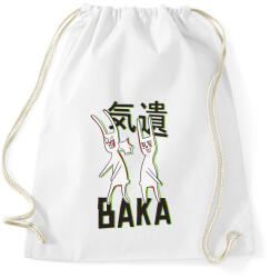 printfashion BAKA meme rabbits - Sportzsák, Tornazsák - Fehér (4367091)