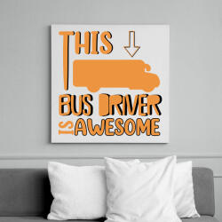 printfashion This bus driver - Vászonkép - Fehér (7469363)