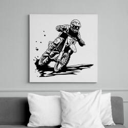 printfashion motocross - Vászonkép - Fehér (16090260)