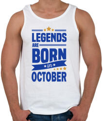 printfashion A legendák októberben születnek - Férfi atléta - Fehér (368650)