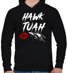 printfashion Hawk Tuah… Spit On That Thing - Férfi kapucnis pulóver - Fekete (16231506)