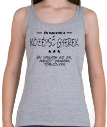 printfashion Én vagyok a középső gyerek. . . - Női atléta - Sport szürke (16453820)