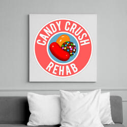 printfashion Candy Crush - Vászonkép - Fehér (6628120)