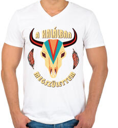 printfashion A halálban megszülettem - Hopi - Férfi V-nyakú póló - Fehér (7604784)