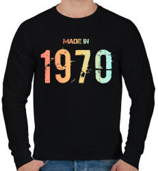 printfashion 1970 - Férfi pulóver - Fekete (6223772)