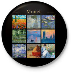 printfashion Monet - részletek - Kitűző, hűtőmágnes - Fekete (11899358)