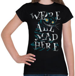 printfashion Macska az őrületben sötét alaphoz - Női póló - Fekete (11520112)