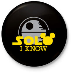 printfashion Solo I know - Kitűző, hűtőmágnes - Fekete (3094134)