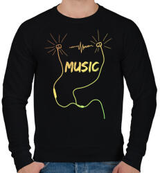 printfashion music - Férfi pulóver - Fekete (4140170)