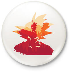 printfashion Son Goku - Kitűző, hűtőmágnes - Fehér (3077364)