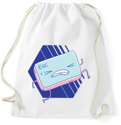 printfashion ESC gomb - Sportzsák, Tornazsák - Fehér (4885150)