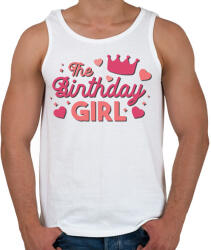 printfashion Születésnapos lány - The Birthday girl - Férfi atléta - Fehér (4358477)