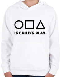 printfashion SQUID GAME - Gyerek kapucnis pulóver - Fehér (11441776)