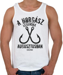 printfashion A horgász legendák - Férfi atléta - Fehér (5002849)