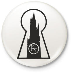 printfashion Setét torony - Kitűző, hűtőmágnes - Fehér (10974615)