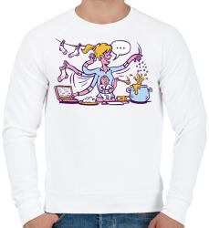 printfashion Szuper anya - Férfi pulóver - Fehér (13997082)