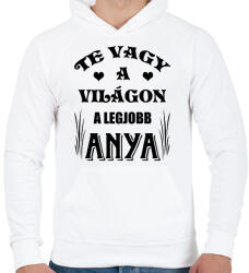 printfashion Legjobb anya - Férfi kapucnis pulóver - Fehér (2802357)