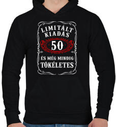 printfashion Limitált kiadás - 50 - Férfi kapucnis pulóver - Fekete (14765009)
